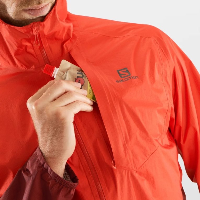 Chaquetas Shell Salomon Bonatti Impermeables Hombre Rojos | MX GWZQ592